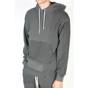 John Elliott Reconstructed Hoodie in Lead - Size 3 (large)